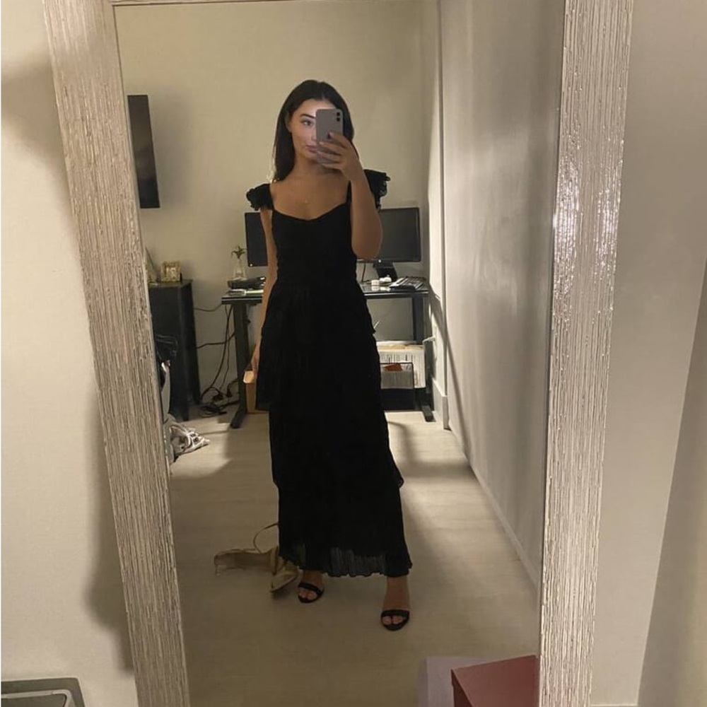 Saylor Quintana Black Tiered Dress XS